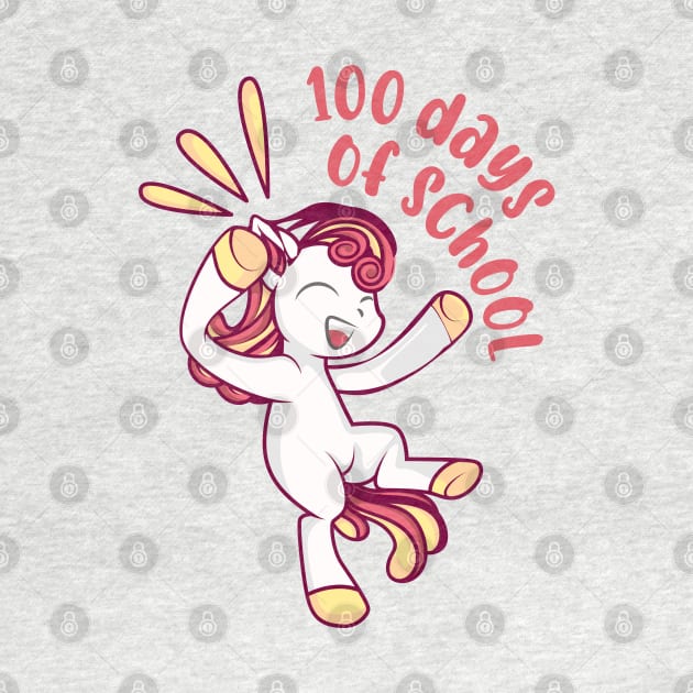 Happy 100 Days Of School Unicorn 100 Days Smarter Kids by alcoshirts